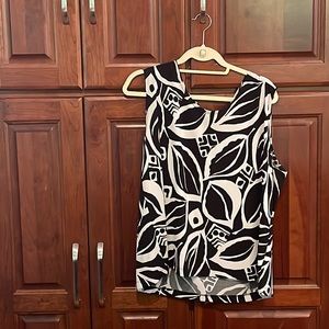 Black and white blouse